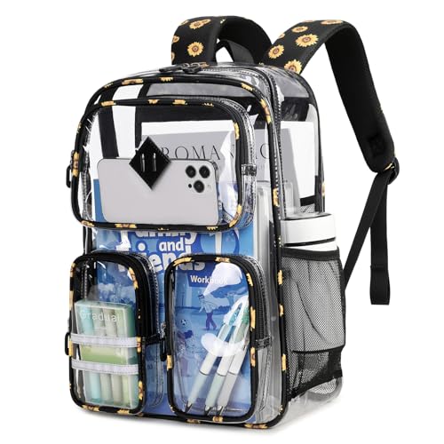 Heavy Duty Clear Backpack for School & Events - Waterproof & Spacious