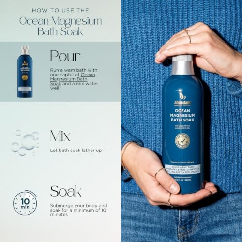 Abundant Natural Health Ocean Magnesium Bath Soak with Lavender, 500mL