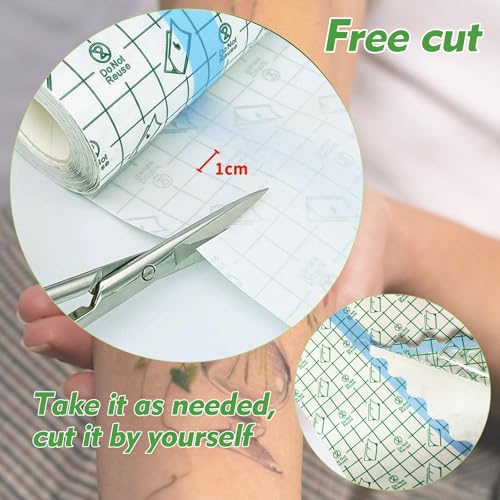 Rayyl Waterproof Tattoo Aftercare Bandage, Transparent Second Skin Film