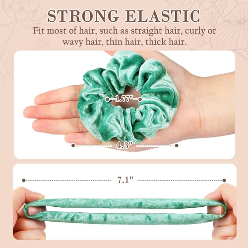 OCATO 24-Piece Velvet Hair Scrunchies Set - Soft Elastic Hair Ties for Women