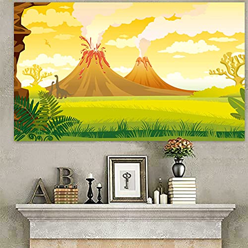 Dinosaur Birthday Party Banner - Tanystropheus T-Rex Photo Backdrop