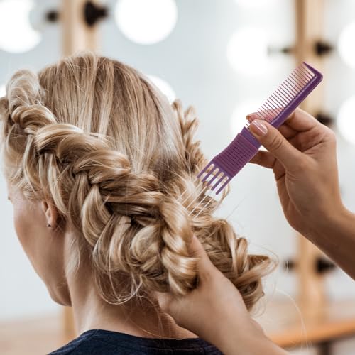 2 Pack Teasing Combs with Metal Picks for Hair Styling