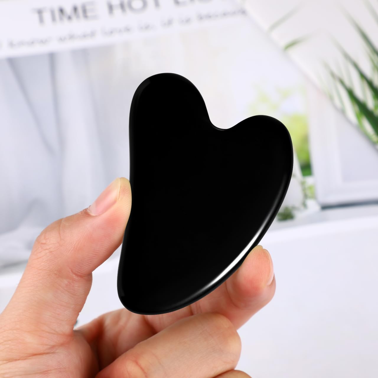 Jade Gua Sha Facial Tool - 2 Pcs Face Sculpting Massage Stones for Jawline Definition & Puffiness Reduction | Skin Care Tools for All
