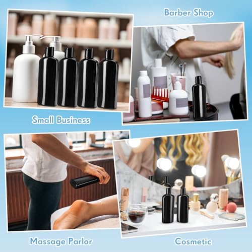 Domensi 6.8oz Plastic Squeeze Travel Bottles - 12 Pcs Leakproof Disc Cap Set