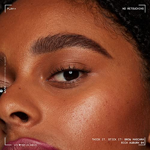 NYX Thick It Stick It Brow Gel - Rich Auburn, Vegan Thickening Mascara
