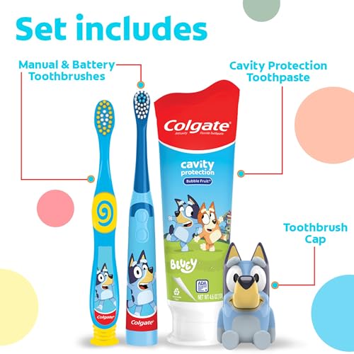 Colgate Kids Toothbrush Set with Toothpaste - Bluey Gift Set