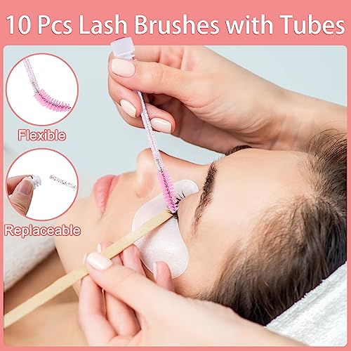 Uyolaxed 60pcs Lash Extension Aftercare Kit with Foam Bottles and Brushes