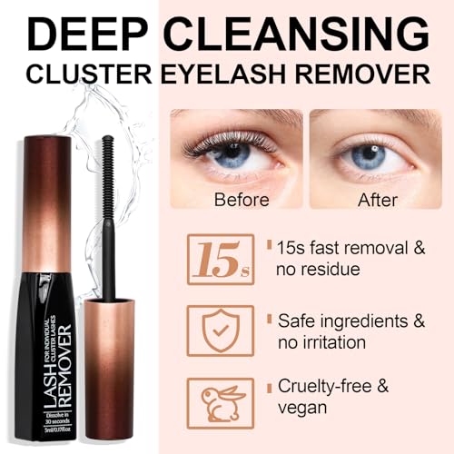 Eyelash Glue Remover for Cluster Lashes - Fast 15s Removal