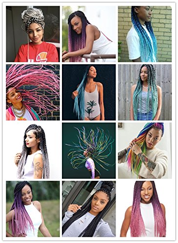 VCKOVCKO Rainbow Ombre Jumbo Braid Hair Extensions - 24"