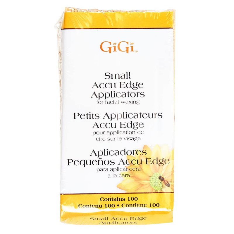 GiGi Accu Edge Wax Sticks for Hair Removal – Small, Wax Applicator Sticks, Wooden Waxing Stick for Upper Lip & Eyebrows, 100 ct