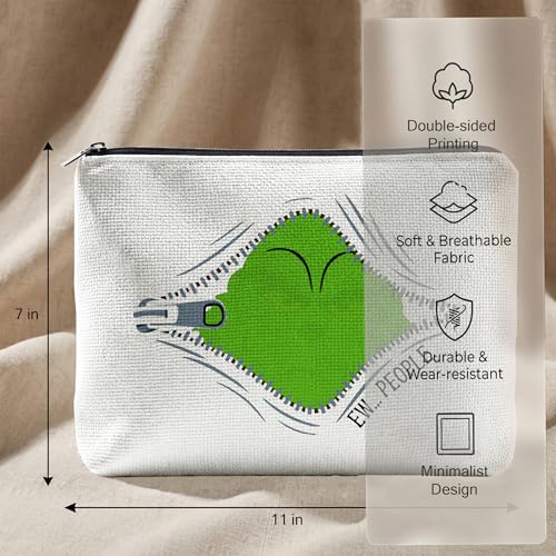 Green Monster Makeup Bag Christmas Gift for Women - Green Christmas Monster