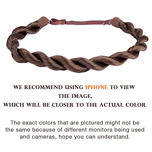 Auburn Synthetic Hair Braided Headband Hairpiece for Women & Girls