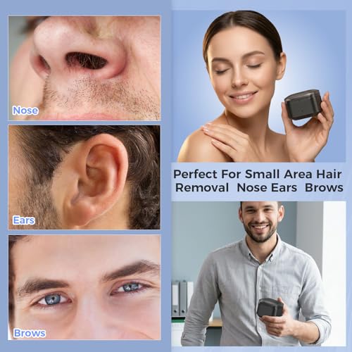 Nose Wax Kit for Men - USB-C Heated Hair Removal with 100g Wax Beans & Travel Bag