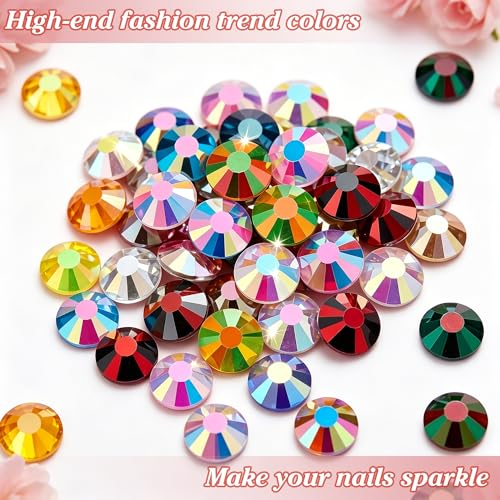 Artdone 3mm 28-Color Jelly AB Rhinestones - 36,000 Pcs DIY Crystal Bedazzling Supplies