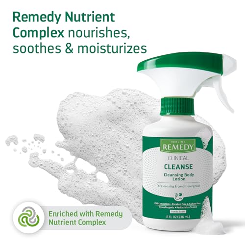 Medline Remedy No-Rinse Cleansing Body Lotion Spray - 8 Oz