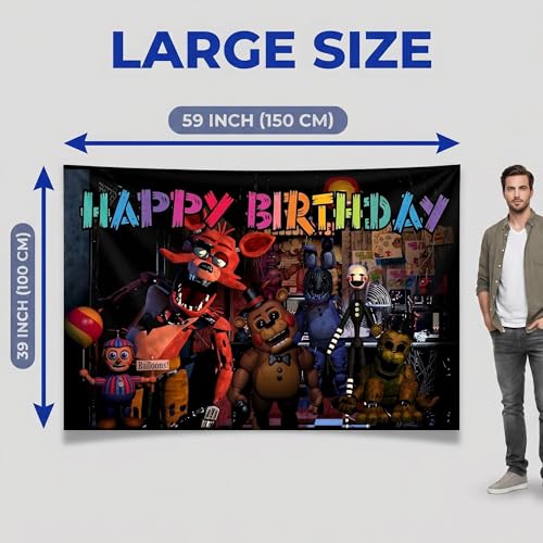 Game-Themed Birthday Backdrop - Vibrant Party Decoration