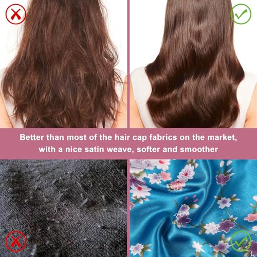 8 Pcs Satin Bonnet Set for Sleeping - Silk Hair Wraps by LEADUWAY