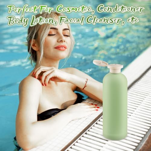 5 Pack 400ml Refillable Travel Squeeze Bottles with Flip Caps