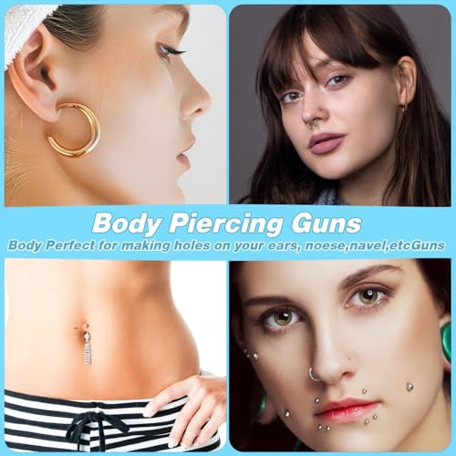 Professional Ear and Nose Piercing Gun Kit with Studs and Earrings