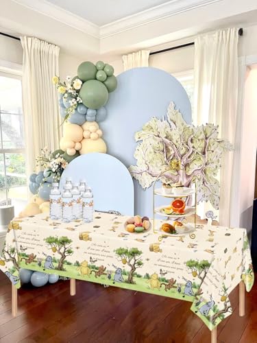 Vintage Bear Table Cloths - 3 Pack for Baby Shower & Birthday