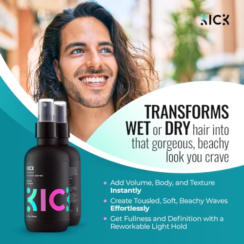 Kick Sea Salt Spray for Men - Texturizing Hair Spray 200ml