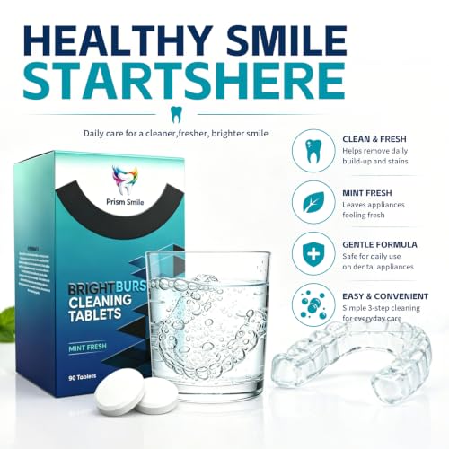 Prism Smile Retainer Cleaning Tablets - Mint Fresh, 90 Count