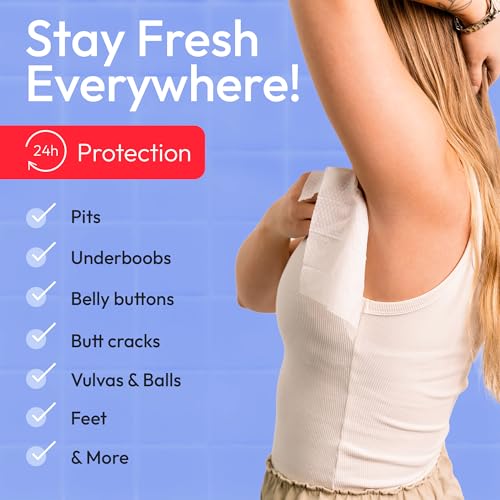 FOMIN pH Balanced Deodorant Wipes - 30 Individually Wrapped Travel Wipes