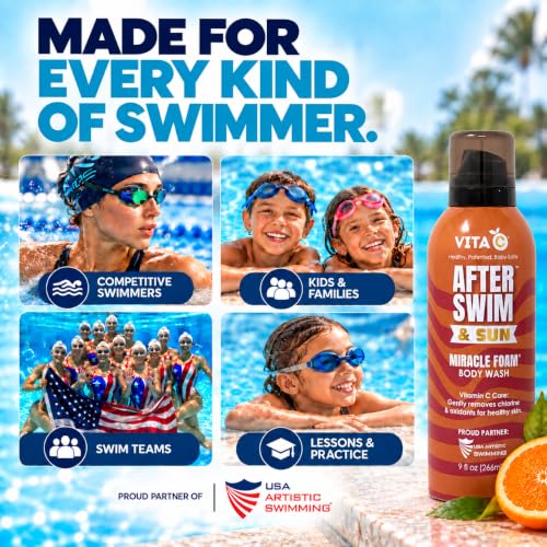 Vita C Chlorine Neutralizing Body Wash for Swimmers - After Sun & Pool