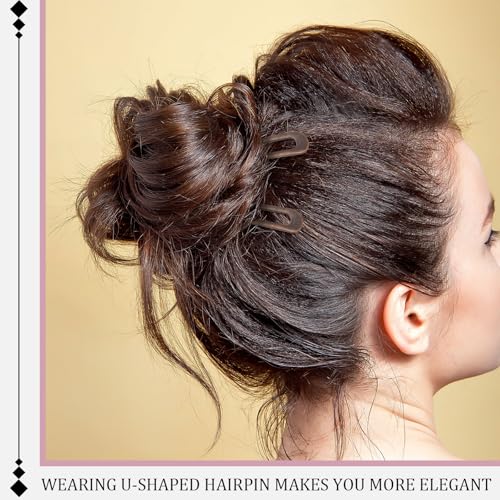 WILLBOND 6-Pack U Shaped Metal Hair Pins for Elegant Hairstyles