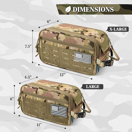 PAVILIA Camo XL Tactical Toiletry Bag - Water Resistant Organizer