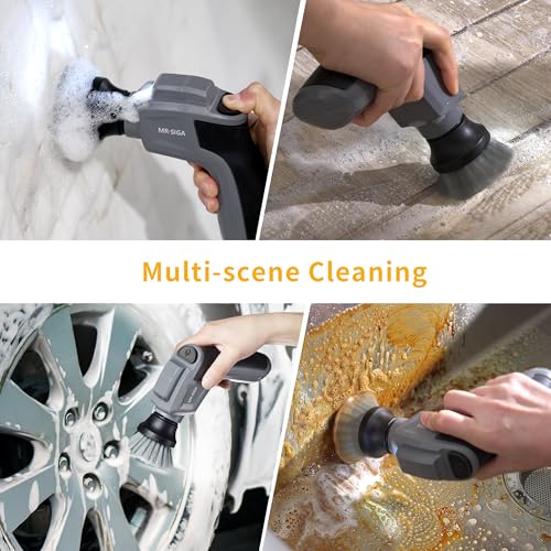 MR.SIGA Electric Spin Scrubber Brush Refills - 3 Pack for Deep Cleaning