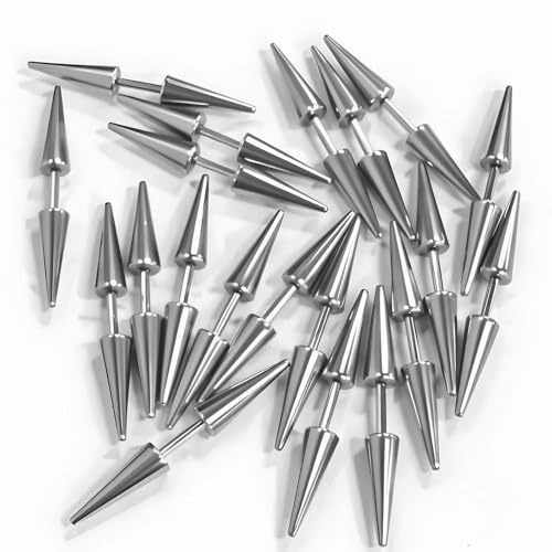 20 Pack Gothic Hair Clips with Spikes - Edgy Punk Accessories