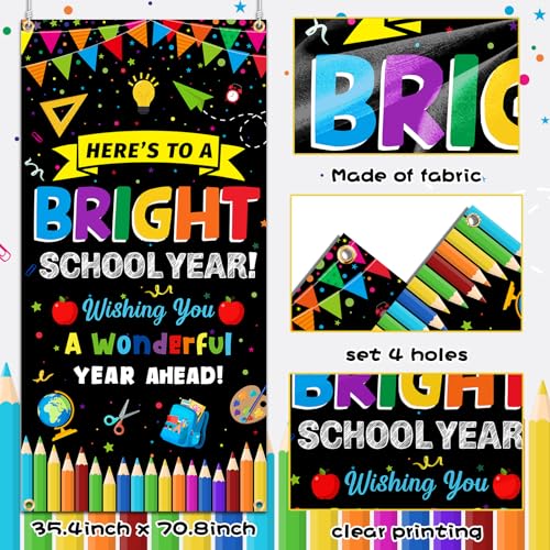 Welcome Back to School Banner - 71x43 Inch Door Cover Decoration