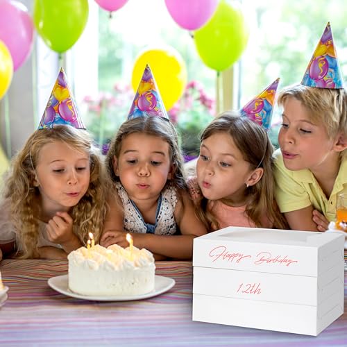 Yeplan 10-Pack Bakery Boxes with Window, 12x8x2.5 Inch Treat Boxes