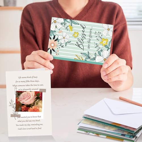 24-Pack Religious Thank You Cards with Envelopes & Stickers