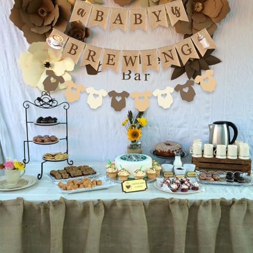 A Baby Is Brewing Banner - Coffee Bean Baby Shower Decoration