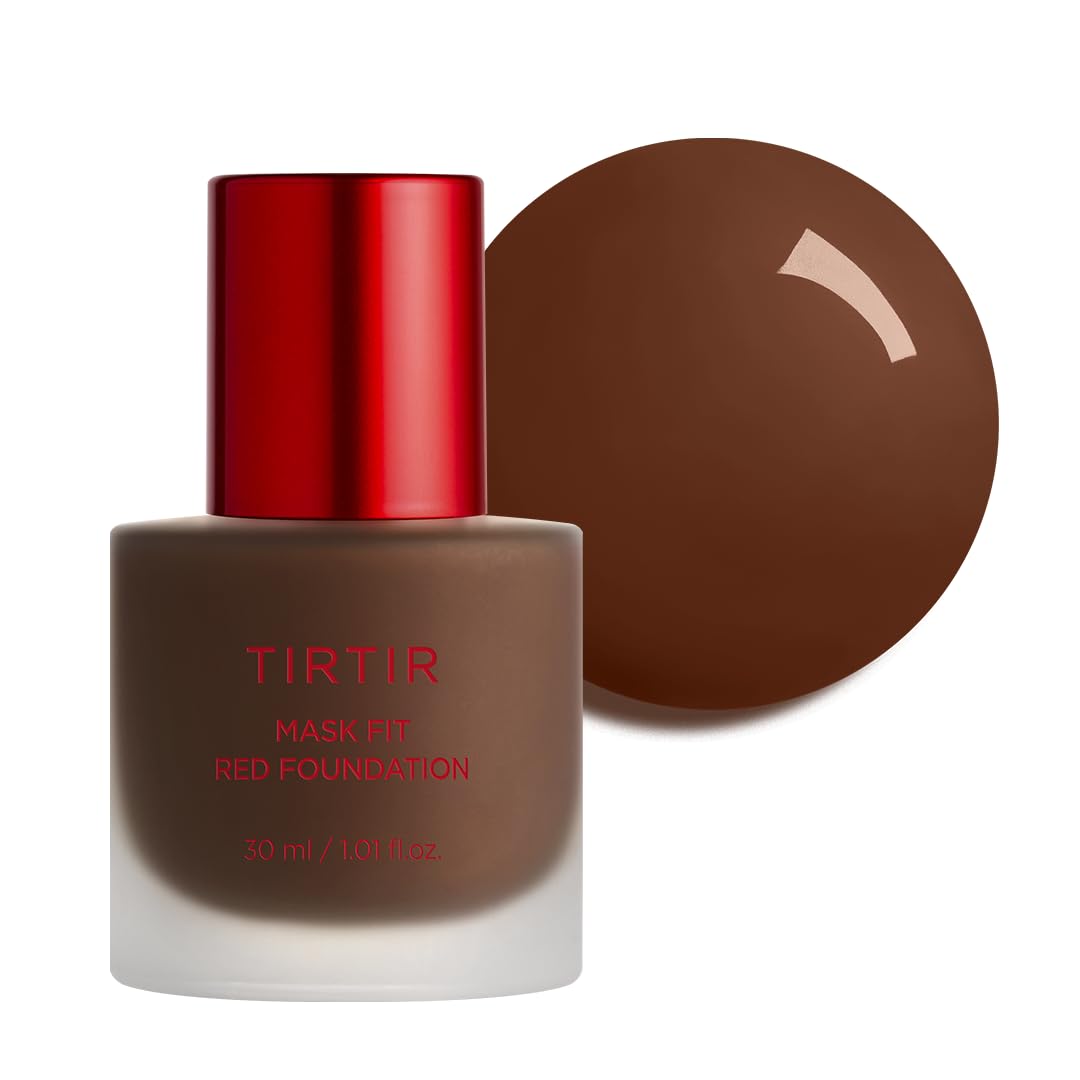 TIRTIR Mask Fit Red Foundation - Long Lasting Flawless Coverage, Hydrating & Pore-Blurring | #21N Ivory, 1.01 Fl Oz