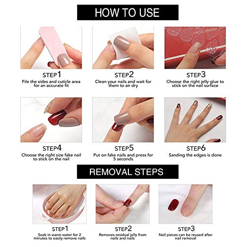 Short Square French Butterfly Press-On Nails - 24PCS