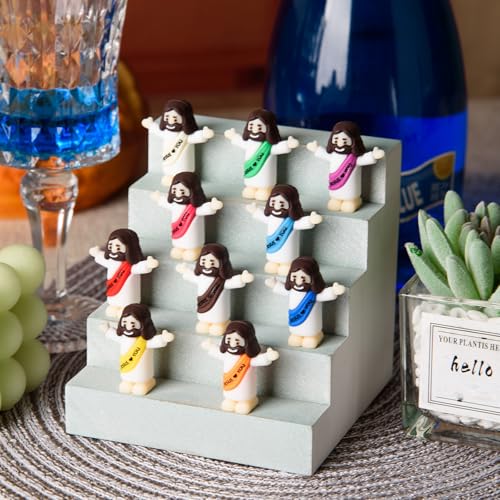 60 Mini Jesus Figurines - Tiny PVC Christ Dolls for Gifts & Events