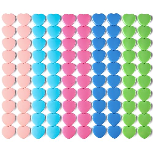 DUJEQM Strong Refrigerator Magnets - 100 Pack Colorful Heart Design