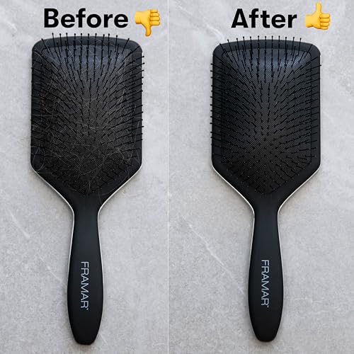 FRAMAR Hair Brush Cleaner Tool - Dual-Edge Design for All Brushes