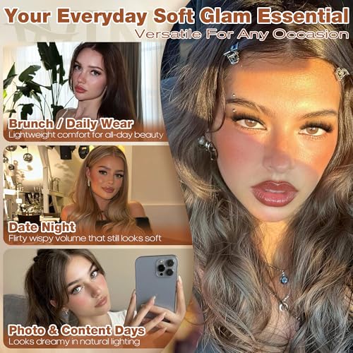 A-80D Brown Volume Lash Clusters - Wispy Dark Brown Individual Lashes 8-18mm