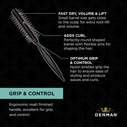 Denman D73 Vented Barrel Round Hair Brush for Volume and Fast Drying