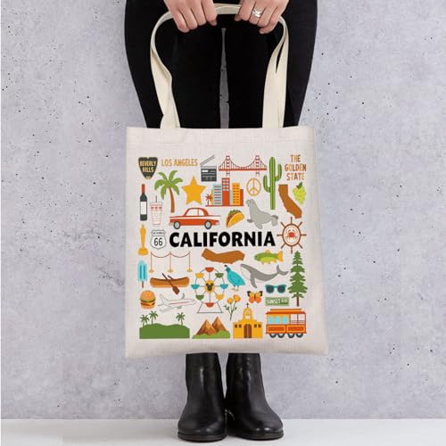 California Travel Tote Bag - Stylish Shopping & Grocery Bag
