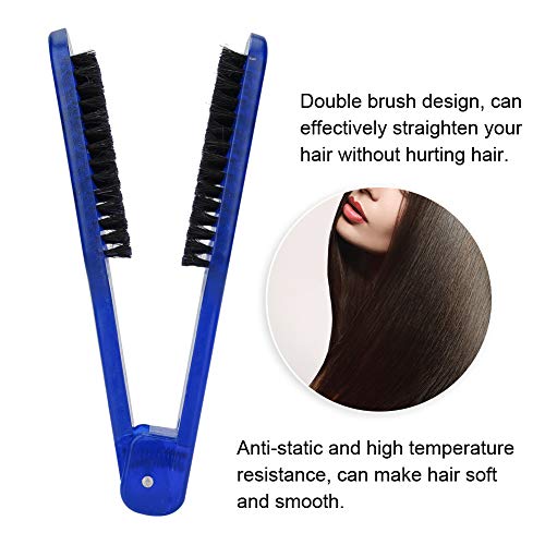 Double Sided Hair Straightening Brush for Frizz Control & Styling - Anti Static Comb