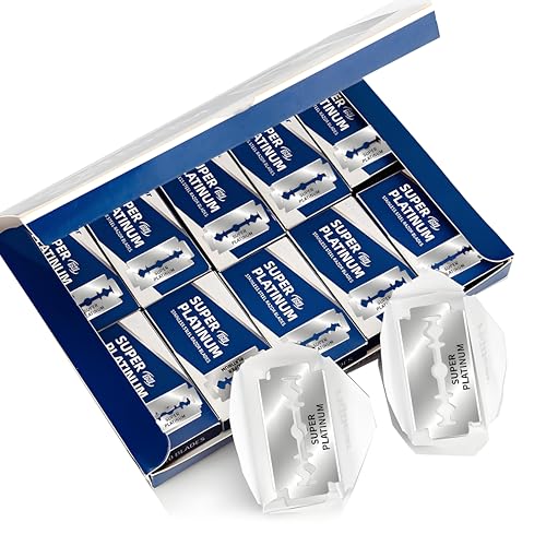 EIen 100 Count Double Edge Razor Blades - Platinum Stainless Steel