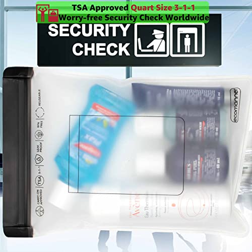 TSA Approved Clear Toiletry Bag Set - 4 Pack Leak-Proof Travel Bags