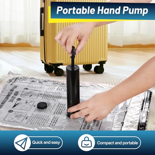 UPGOGO Travel Vacuum Bags with Hand Pump - 12 Pack Compression Set