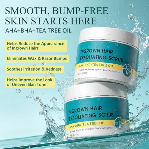 Ingrown Hair Exfoliating Scrub with AHA & BHA - KP Bump Eraser