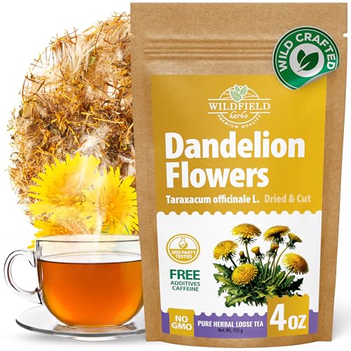 Dried Dandelion Flowers Herbal Tea - 4 oz (113g) Loose Leaf